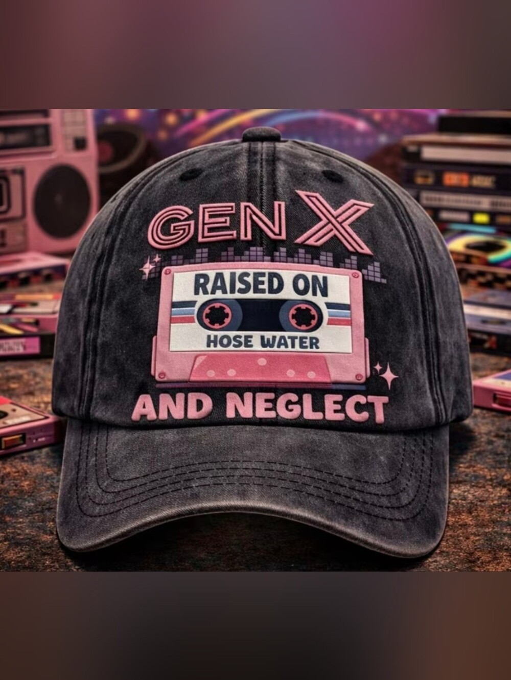 GEN X "Raised on Hose Water and Neglect" Graphic Hat